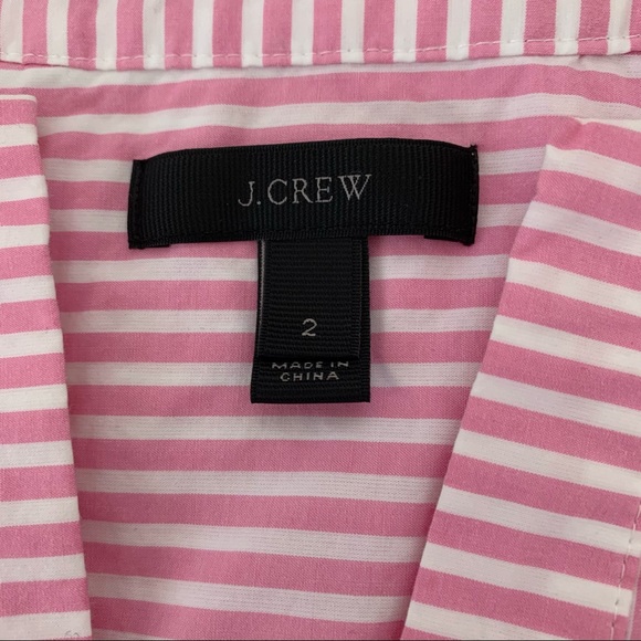 J Crew Striped Bell Sleeve Popover Top Sz 2 - Picture 4 of 11